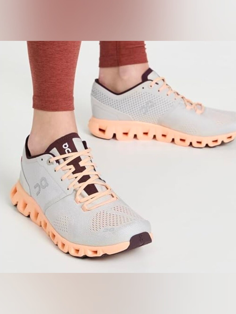 On Running Cloud X Women's Silver / Almond Size 7.5